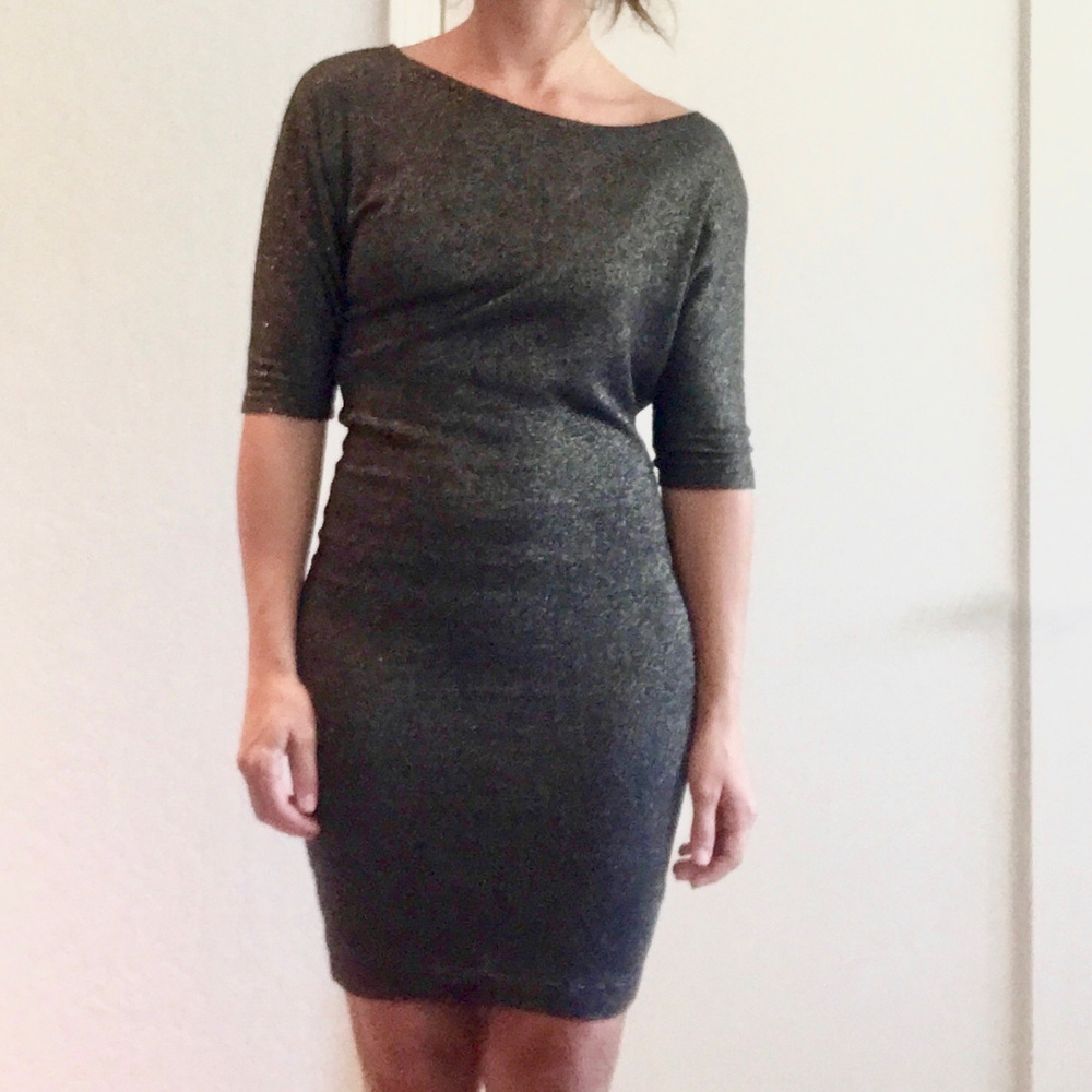 FRENCH CONNECTION Gold Shimmer Dress